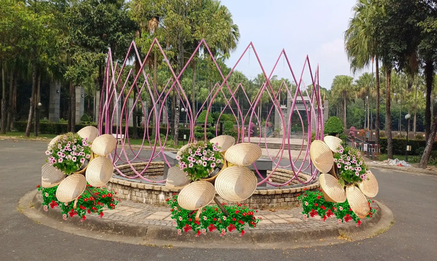 Trang trí hoa kiểng cây cảnh phục vụ lễ hội