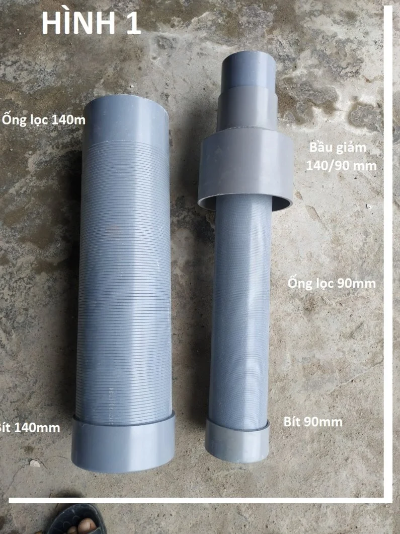 Tự chế bộ lọc hai lớp dùng cho máy bơm nước