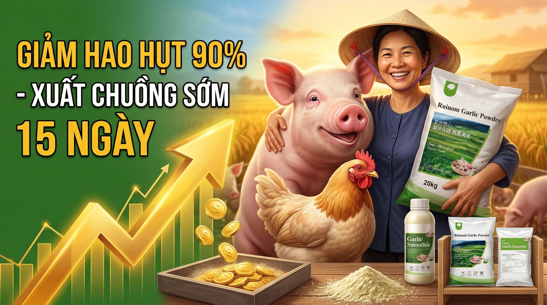 Sinh tố tỏi HRL 25% Ruinom Garlic Powder-1.webp