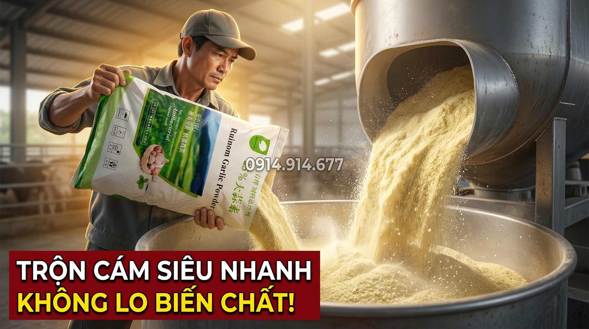 Sinh tố tỏi HRL 25% Ruinom Garlic Powder.webp