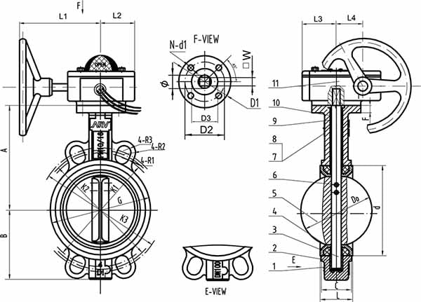 cấu tạo van bướm tín hiệu điện