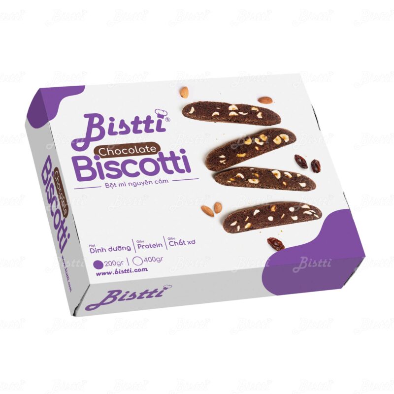 Bánh biscotti hương chocolate nguyên cám