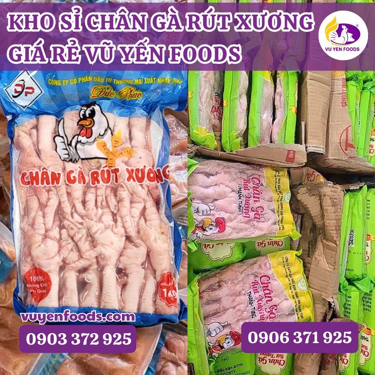 Kho sỉ chân gà rút xương chất lượng tại miền nam - Vũ Yến Foods