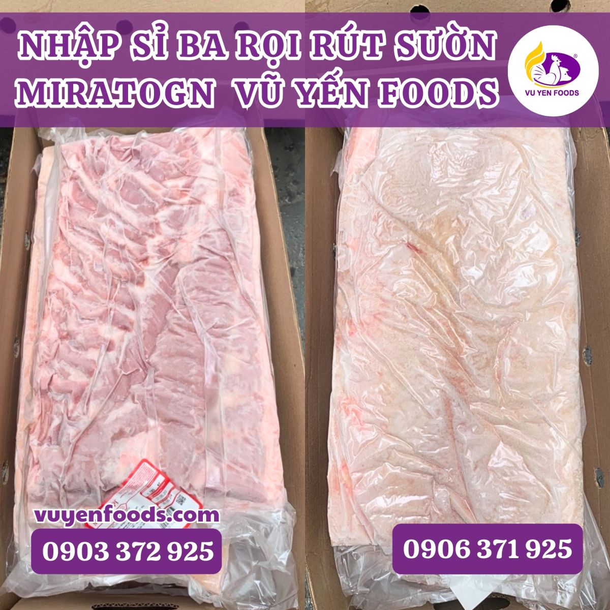 Nhập sỉ ba rọ rút sườn Miratogn - Vũ Yến Foods